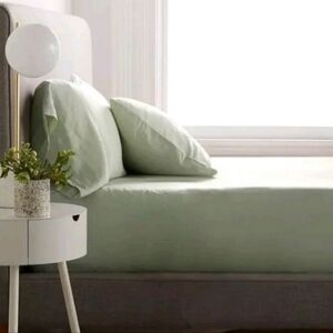 Quince Linen Sage Standard Pillowcases! Set Of 2 (P14)